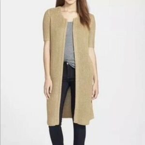 Lucky brand open front cable knit sweater